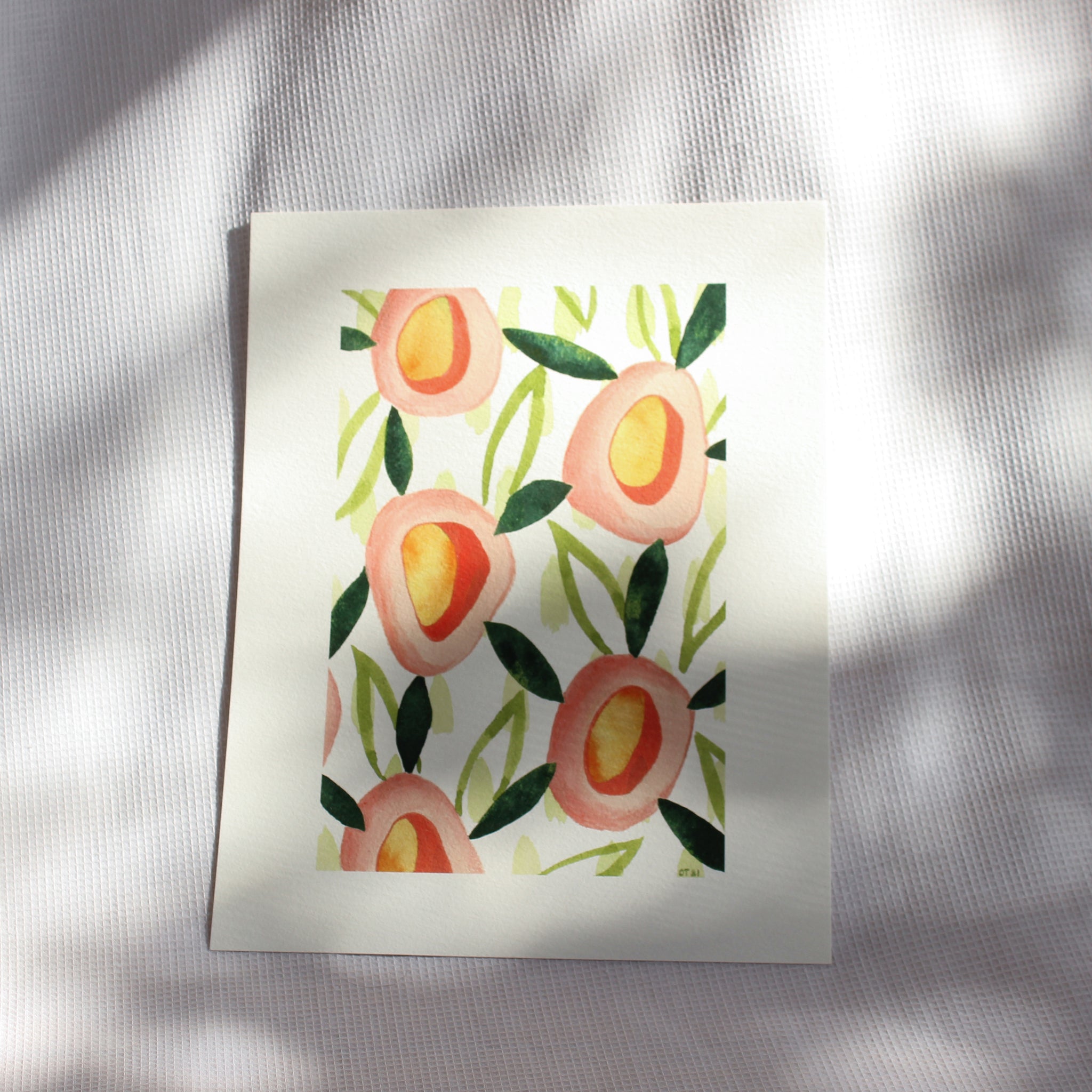 PEACH DONUT TREE PRINT // AFFICHE PEACH DONUT TREE