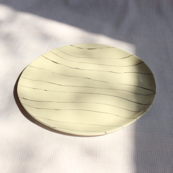 WHITE-STRIPED PLATE // ASSIETTE BLANCHE LIGNÉE